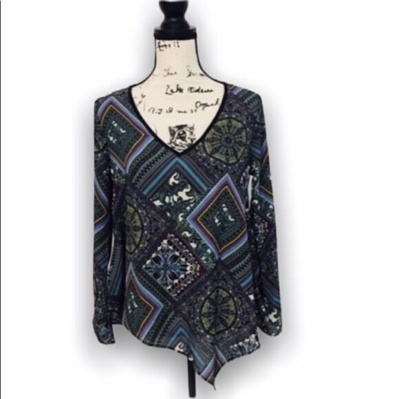 Status by Chenault SZ S Multicolored Blouse - Picture 2 of 4